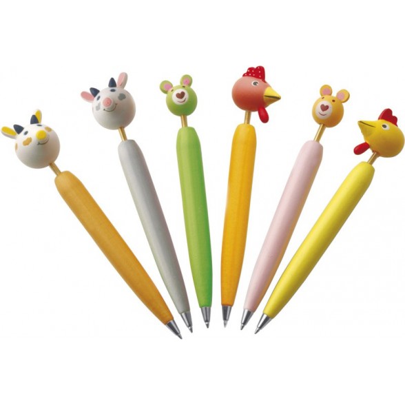 Bolígrafos originales madera Animales / Bolígrafos para niños - ▷  Creapromocion