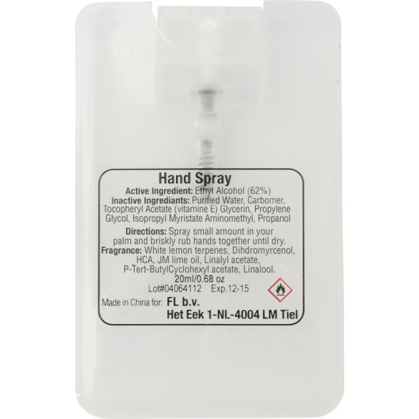Spray Desinfectante 20 ml / Aerosol Desinfectante para las Manos 