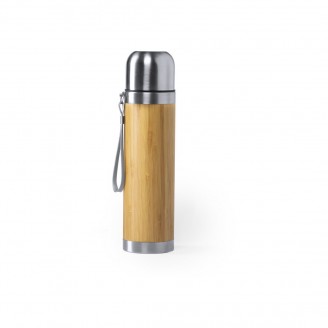 Termo Bambu Acero Inox 420 ml. BPA free