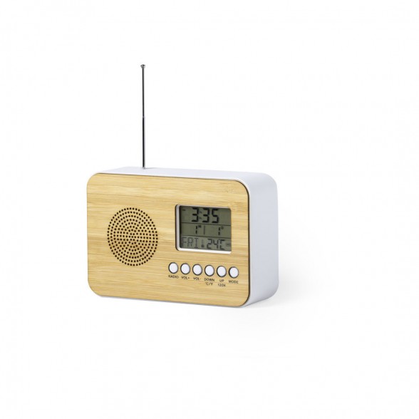Radio Reloj Personalizadas de Bambú