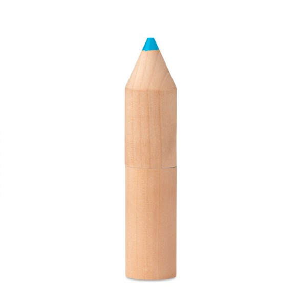 Estuche madera con 6 lápices de colores