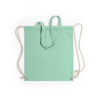 Bolsa mochila cuerdas algodón reciclado