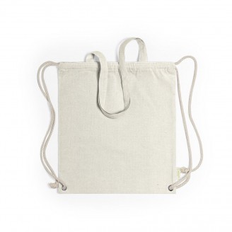 Bolsa mochila cuerdas algodón reciclado