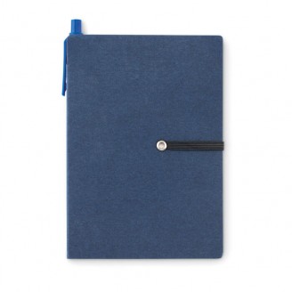 Libreta A6 papel rayado con notas adhesivas y bolígrafo