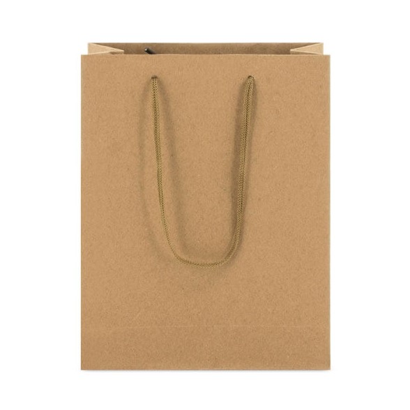 Bolsa cartón con asa cordón 15,5x21x6 cm