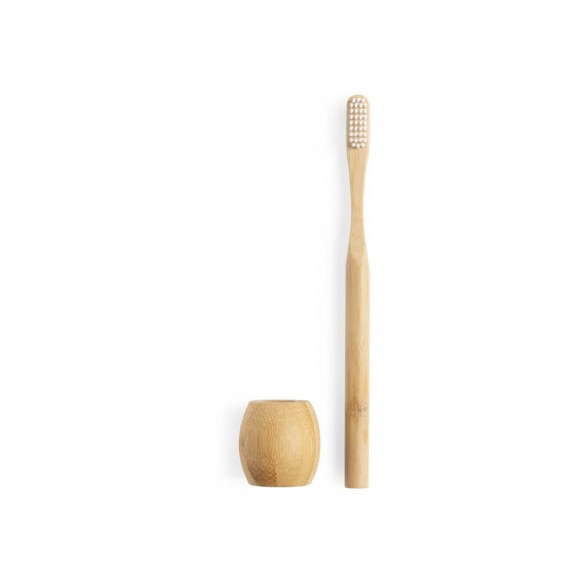 Cepillo de dientes con soporte de bambú