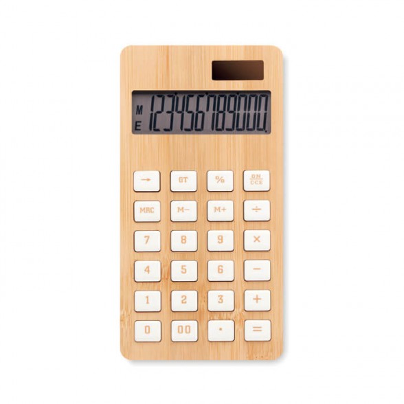 Calculadora Dual 8 dígitos de Bambú