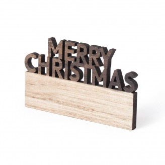 Imán de madera Merry Christmas