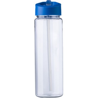 Botella RPET de 750 ml con pajita plegable
