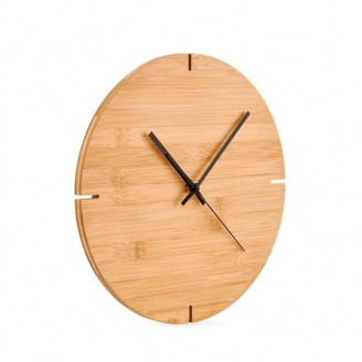Reloj de pared de madera de bambú