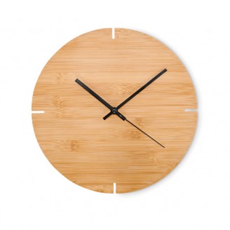 Relojes de pared de madera de bambú personalizados