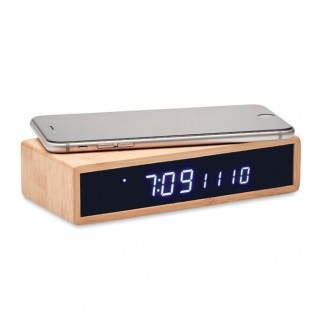 Cargador inalámbrico multifuncional con reloj despertador