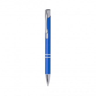 Bolígrafo aluminio con carga jumbo y escritura azul