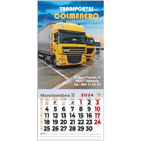 Calendario Personalizado Imán Nevera 10x15 cm TODO COLOR