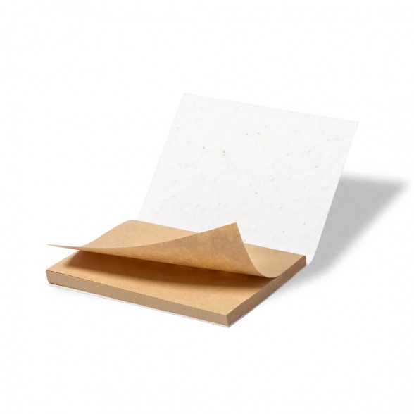 Bloc de notas adhesivas tapas de papel de semillas