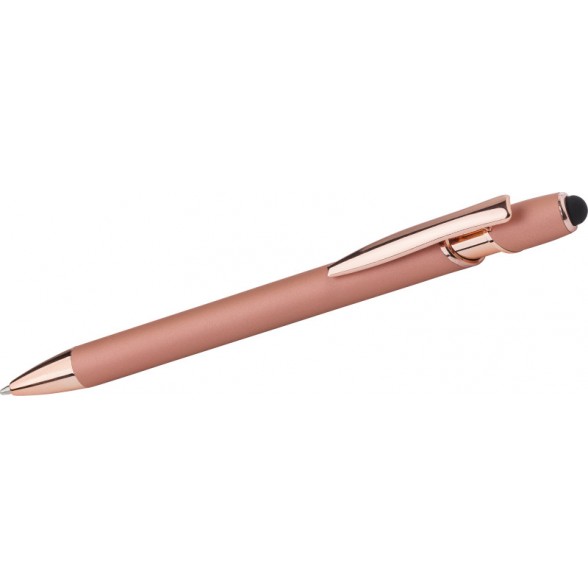 Bolígrafo puntero aluminio detalles oro rosa