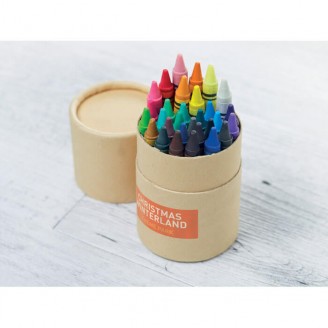 Set 30 lápices de cera en tubo cartón