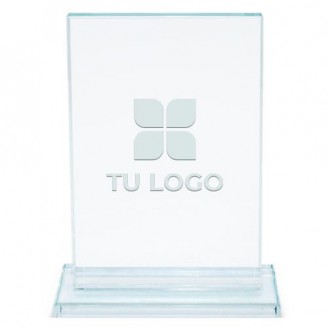 Trofeos cristal con estuche imantado 14x18x4,5 cm grabados para regalar en eventos o convenciones