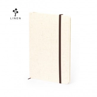 Cuadernos A5 hojas lisas y tapas de lino para regalos publicitarios