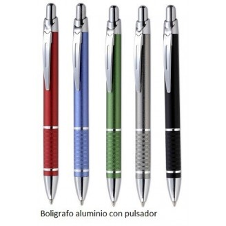 Bolígrafo aluminio con pulsador