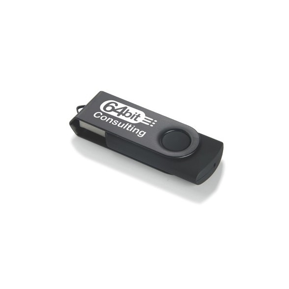Memoria USB 2.0 Giratoria Cuerpo goma / USB Personalizadas para Empresas
