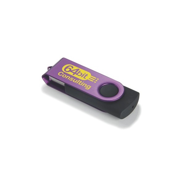 Memoria USB 2.0 Giratoria Cuerpo goma / USB Personalizadas para Empresas