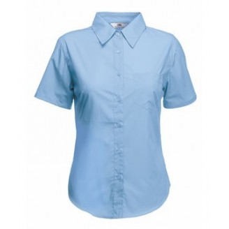Camisa de trabajo Popelina Manga Corta para Mujer / Camisas Bordadas